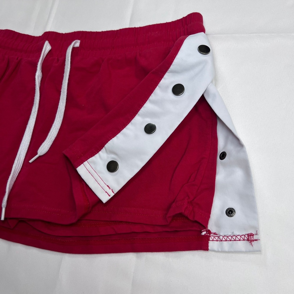 NFL Ultra Game Kansas City Chiefs Skort Large Red White Snap Side Mini Skirt - Picture 9 of 10